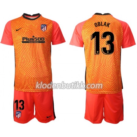 Atlético Madrid Jan Oblak 13 Keeper Barn draktsett 2020-2021 M003 Kortermet (+ Korte bukser)